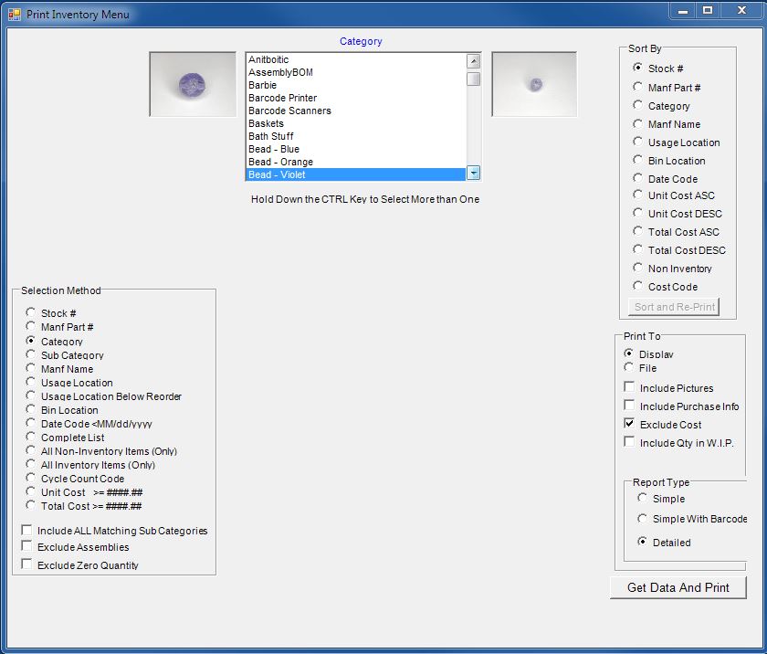 Print-Inventory-Report-Screen