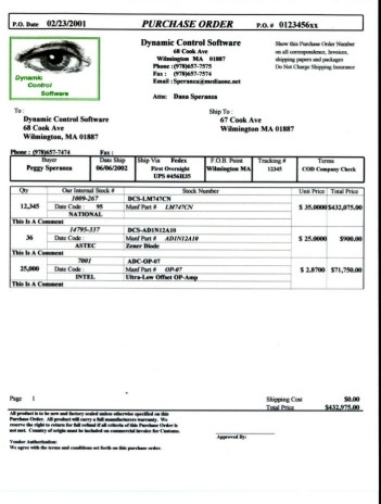 Purchase Order Print